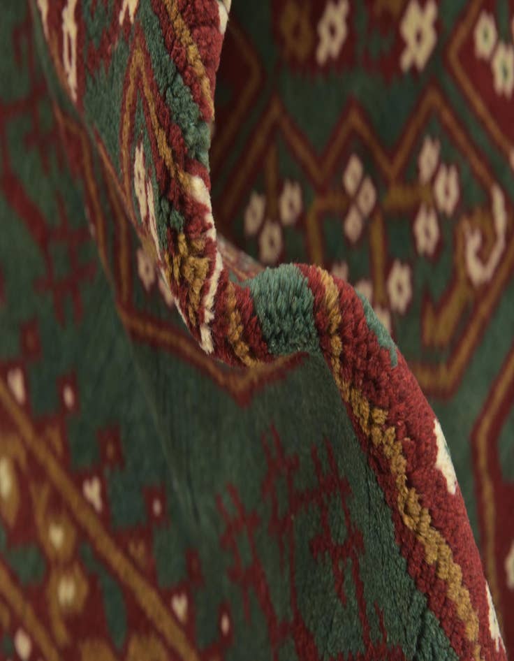 Detail image of 6' 10 x 9' 10 Hand Knotted Afghan Akhche Wool Rug