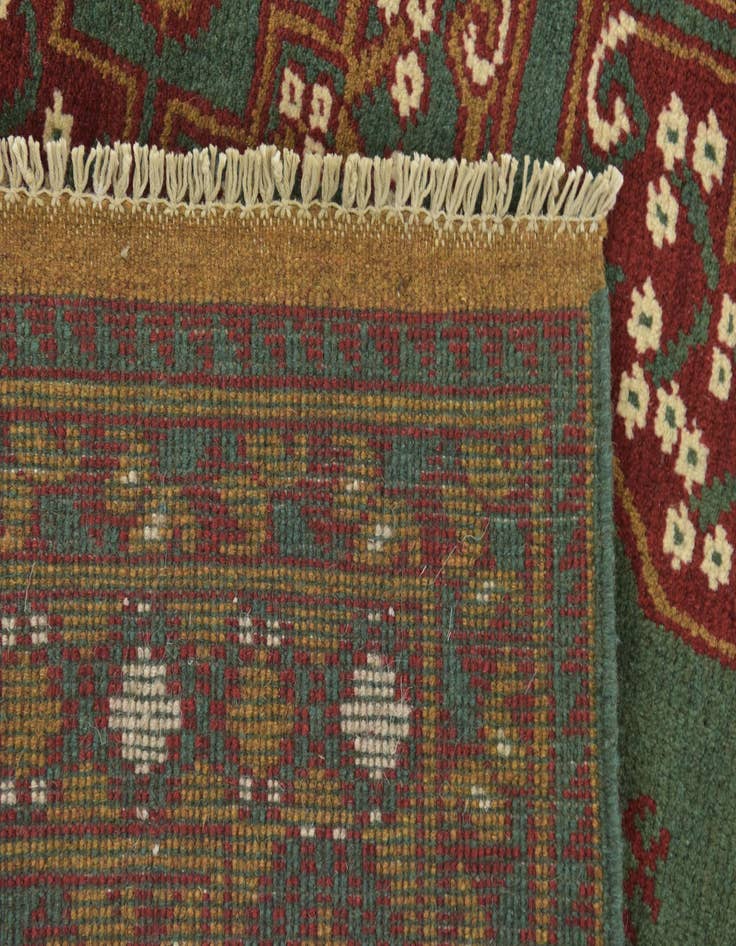 Detail image of 6' 10 x 9' 10 Hand Knotted Afghan Akhche Wool Rug