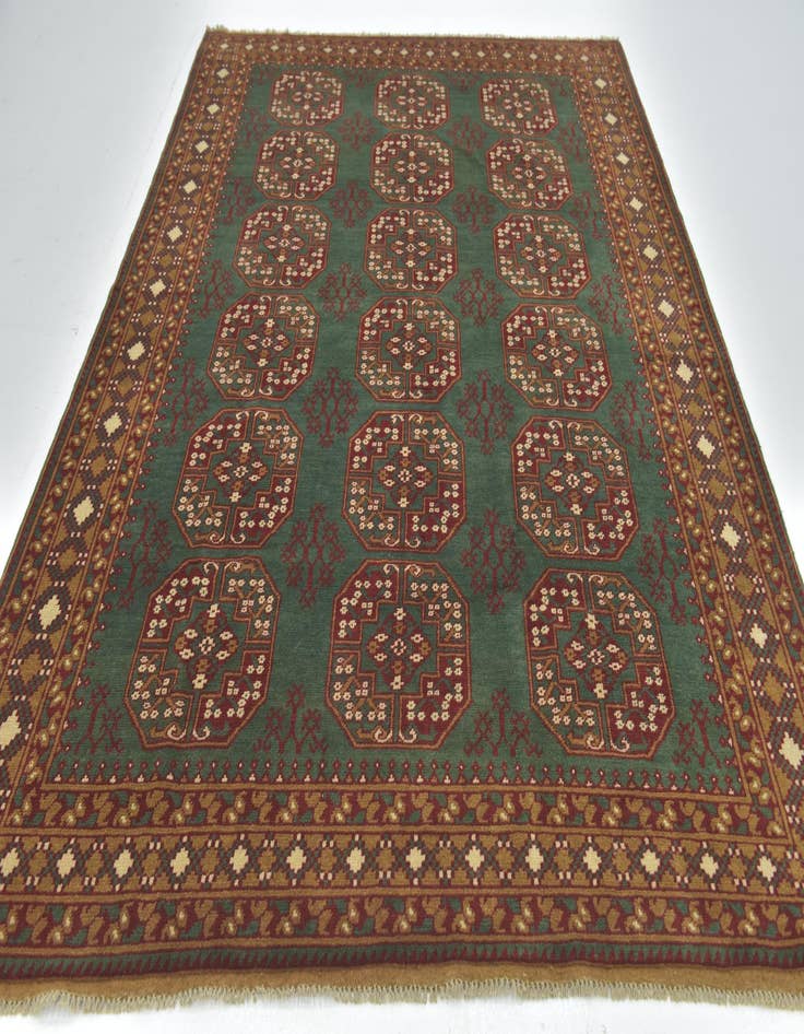 Detail image of 6' 10 x 9' 10 Hand Knotted Afghan Akhche Wool Rug