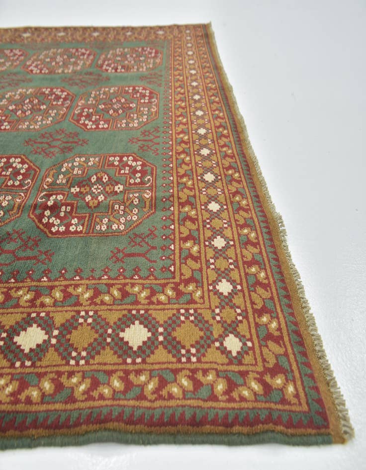 Detail image of 6' 10 x 9' 10 Hand Knotted Afghan Akhche Wool Rug