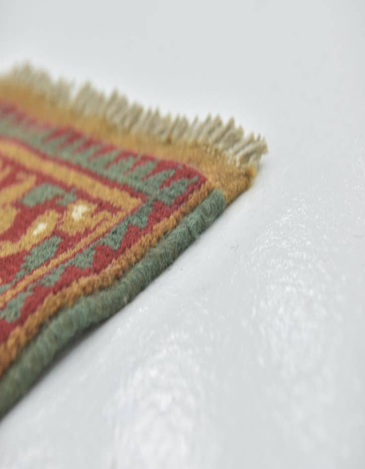 Detail image of 6' 10 x 9' 10 Hand Knotted Afghan Akhche Wool Rug