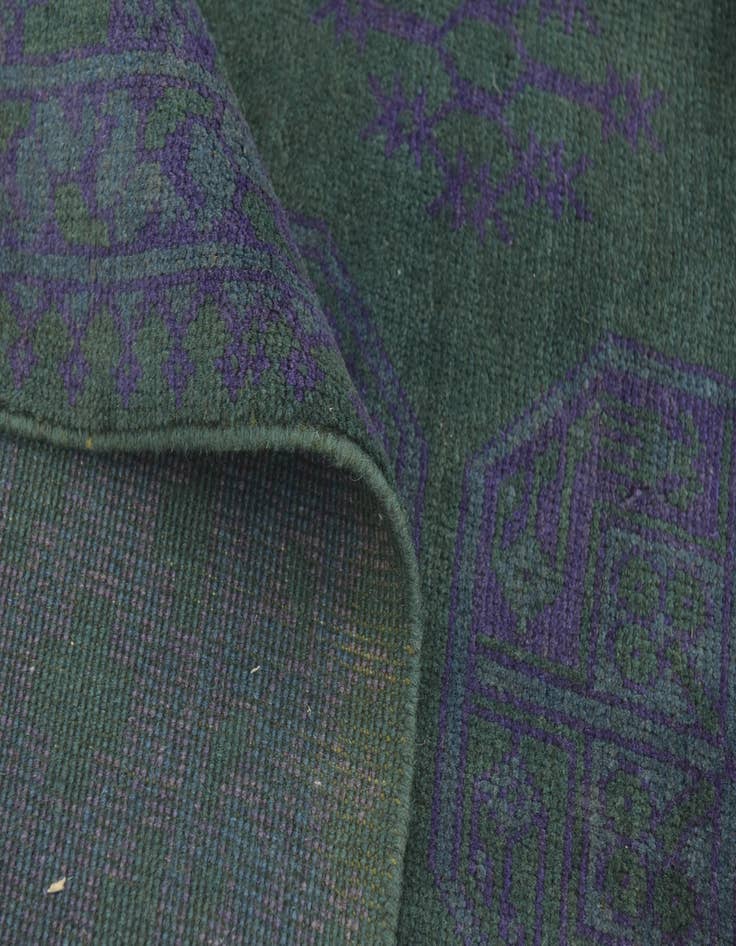 Detail image of 7' x 9' 10 Hand Knotted Afghan Akhche Wool Rug