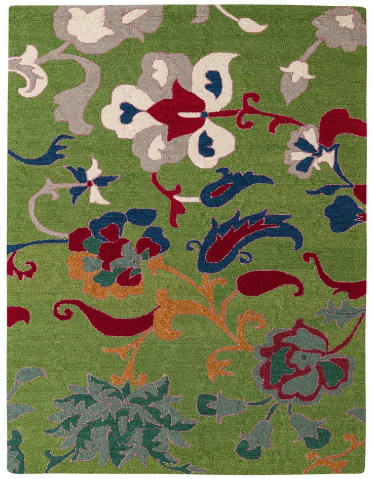 Detail image of 5' 1 x 8' Agra Wool Rug