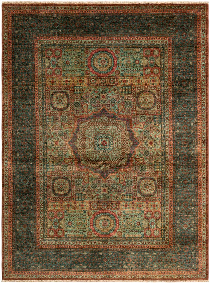 Detail image of 4' 11 x 6' 8 Hand Knotted Amina Rug
