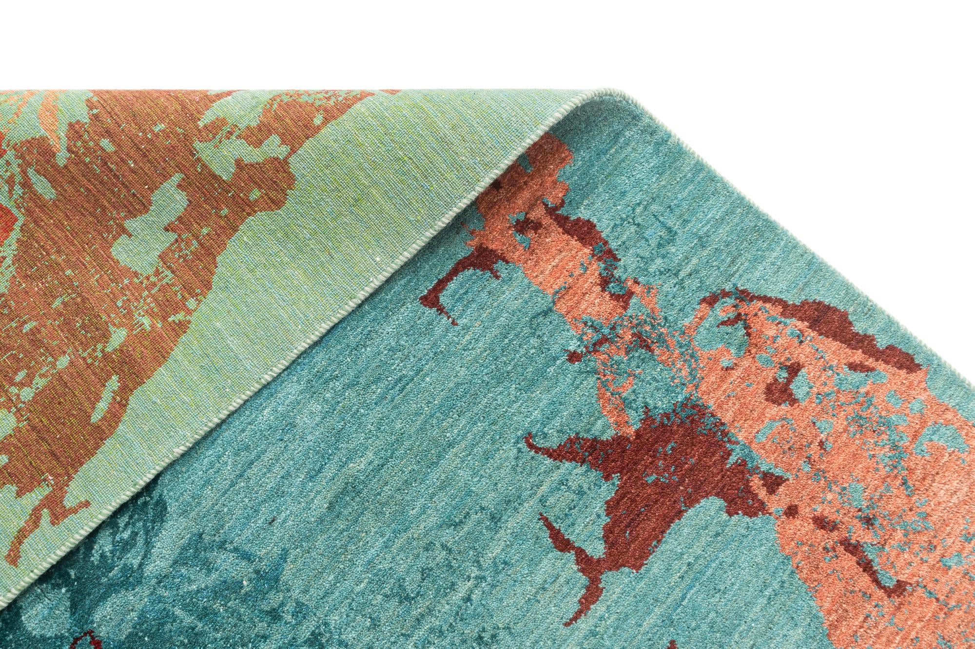 5' 5 x 8' 2 Hand Knotted Anar Rug