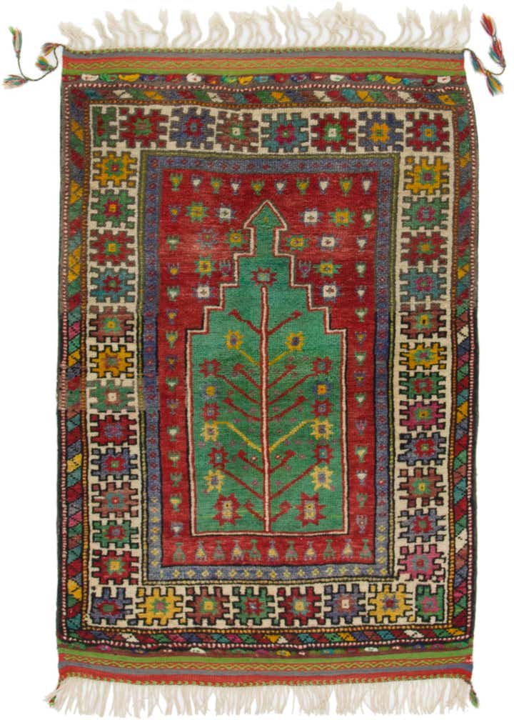 3' 3 x 4' 8 Hand Knotted Anatolian Wool Rug