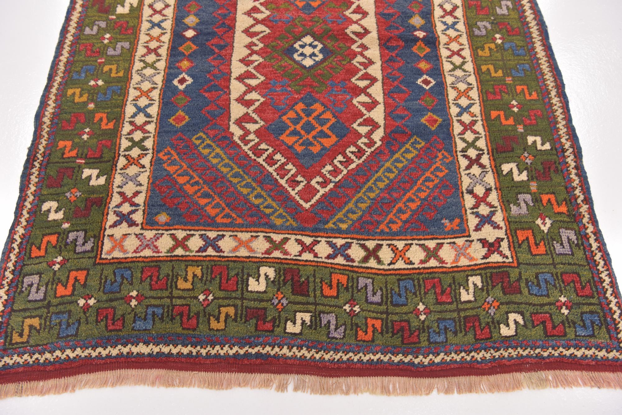 3' 9 x 4' 9 Hand Knotted Anatolian Oriental Wool Rug