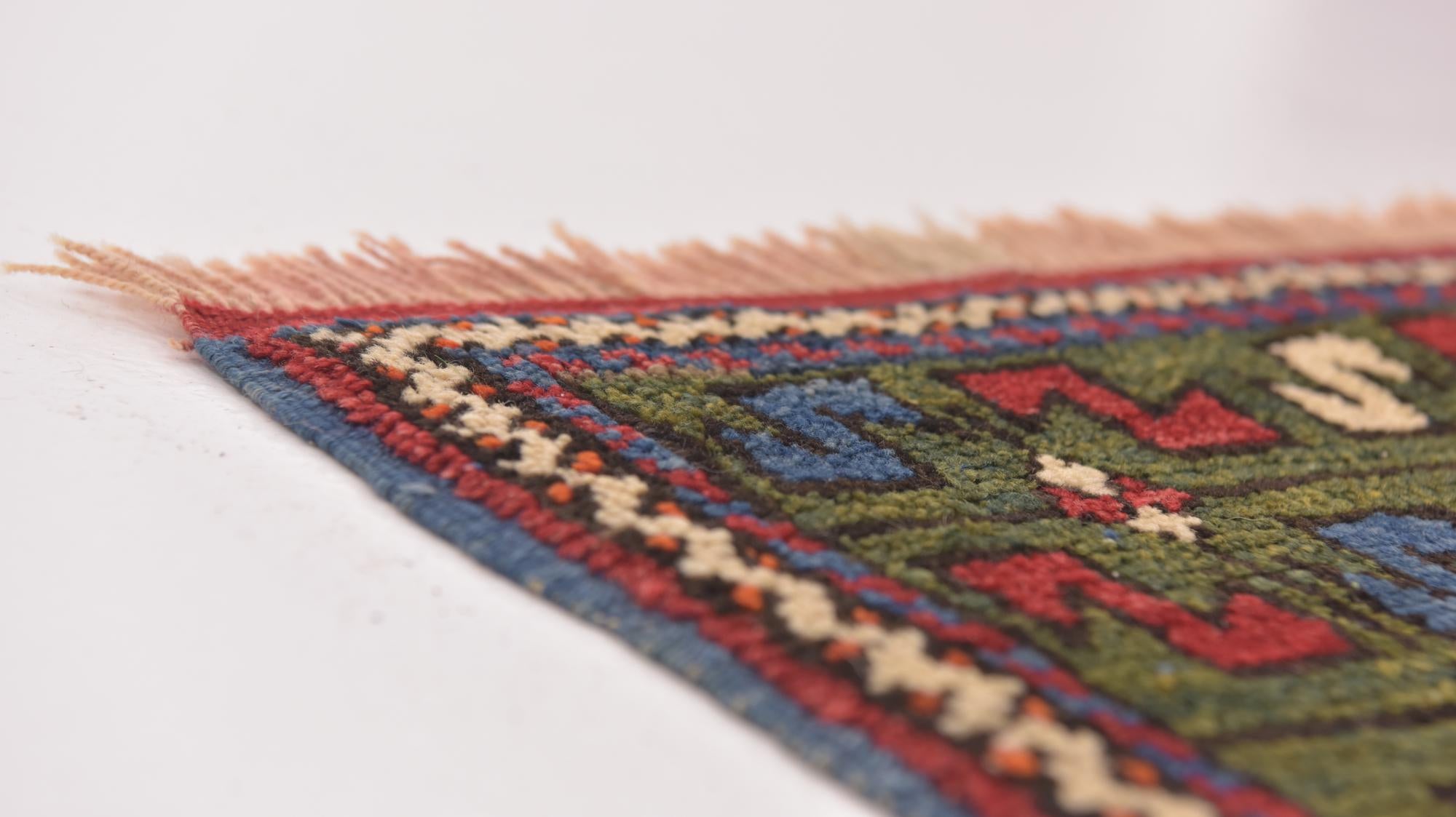 3' 9 x 4' 9 Hand Knotted Anatolian Oriental Wool Rug