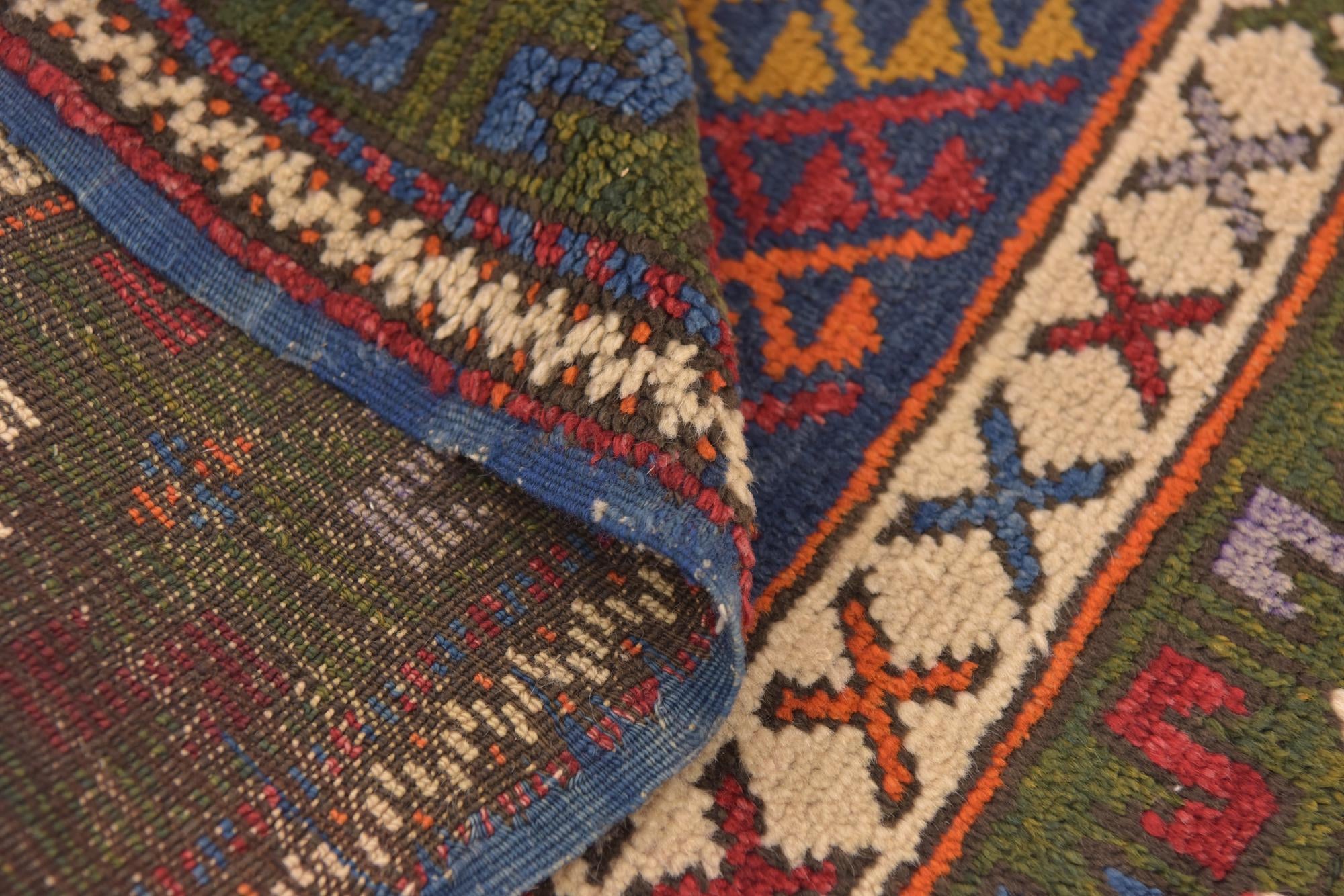 3' 9 x 4' 9 Hand Knotted Anatolian Oriental Wool Rug