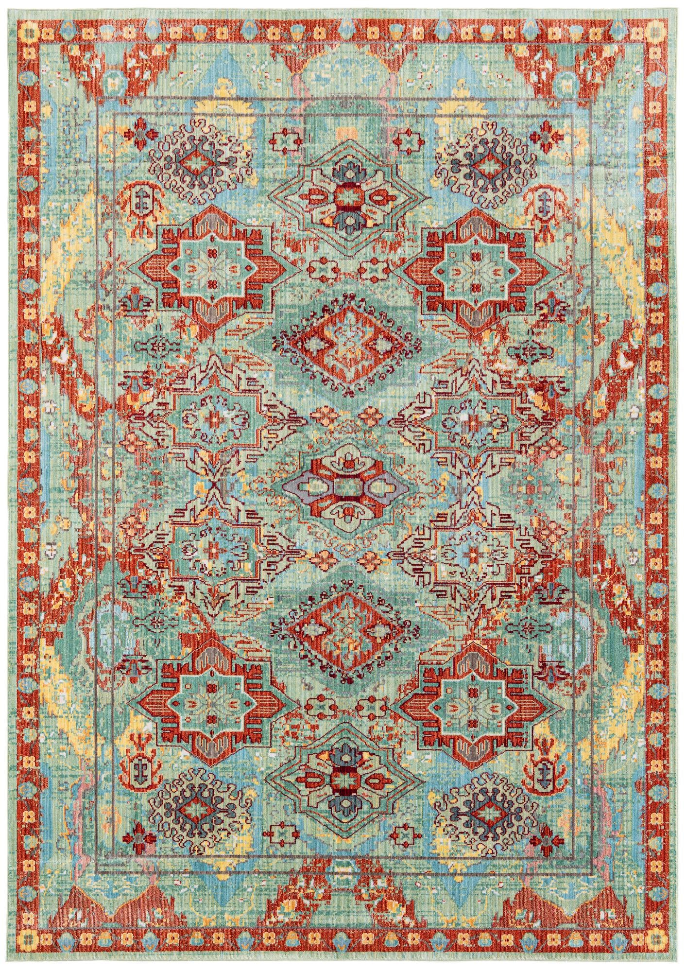 7' x 10' Aqua Rug