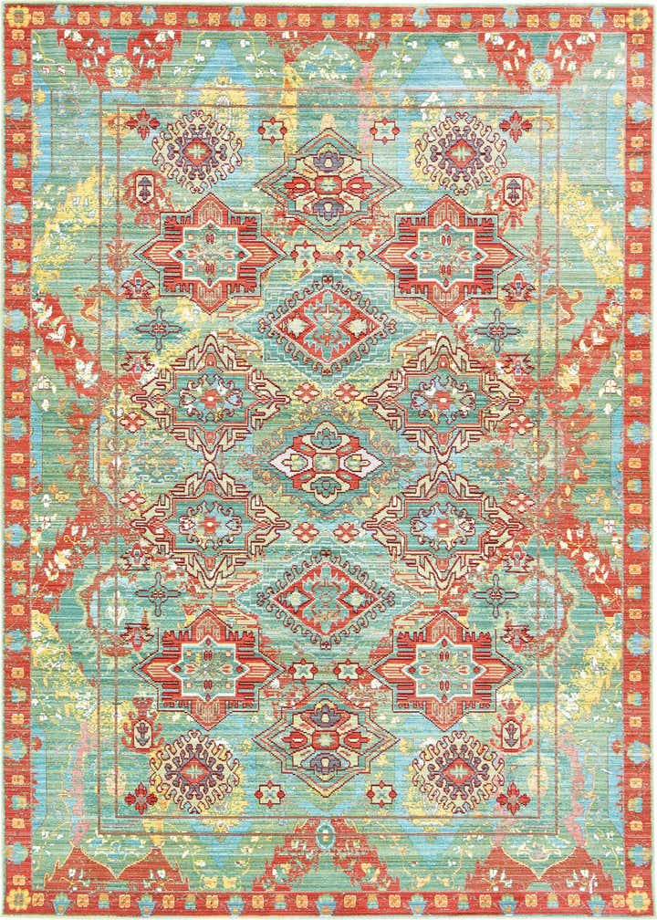 6' x 9' Aqua Rug
