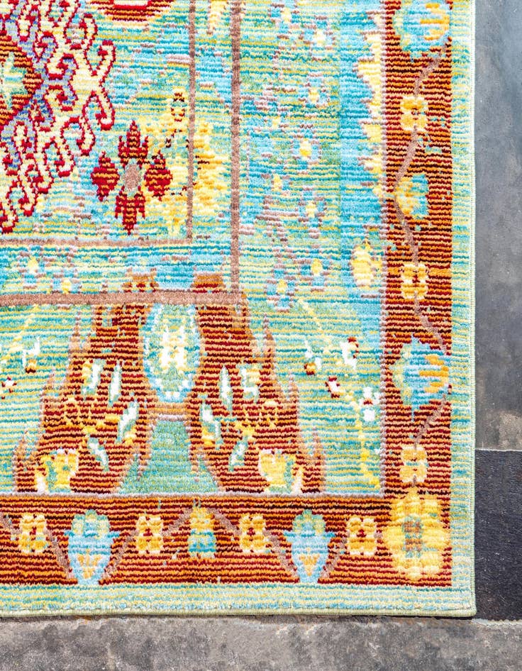 Detail image of 5' x 8' Aqua Rug