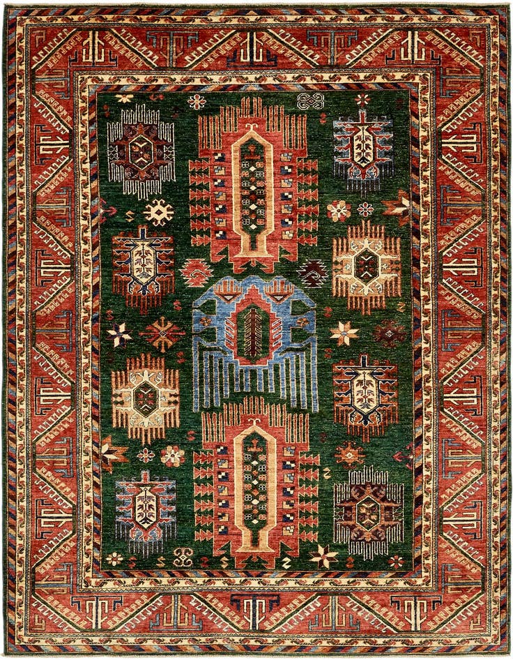 Detail image of 6' 7 x 9' 9 Hand Knotted Ariana Ziegler Rug