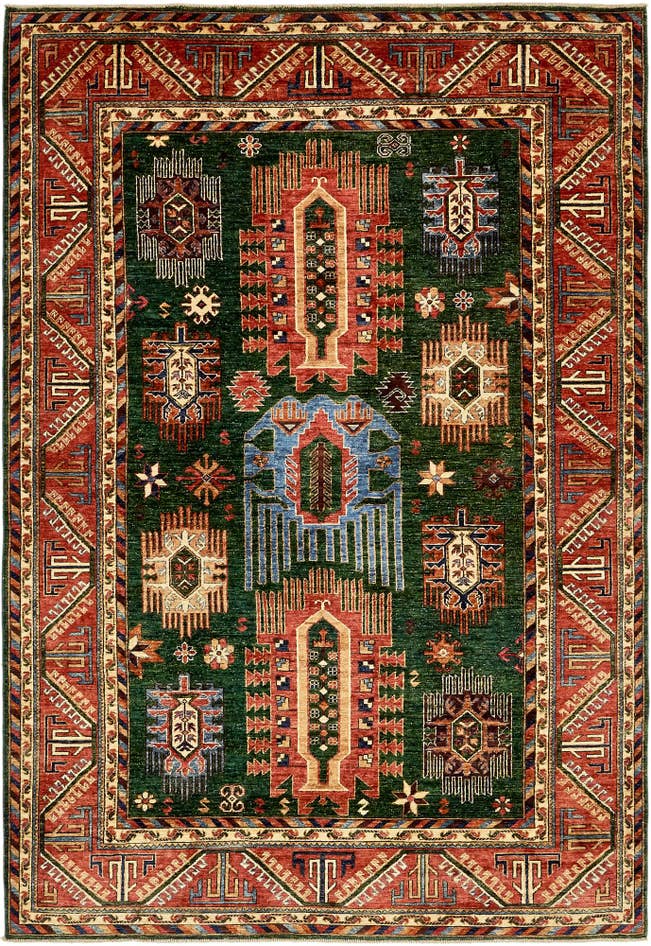 Detail image of 6' 7 x 9' 9 Hand Knotted Ariana Ziegler Rug