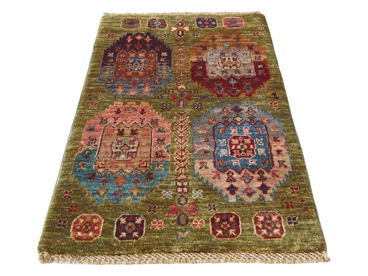 Detail image of 1' 10 x 3' 4 Hand Knotted Ariana Ziegler Rug
