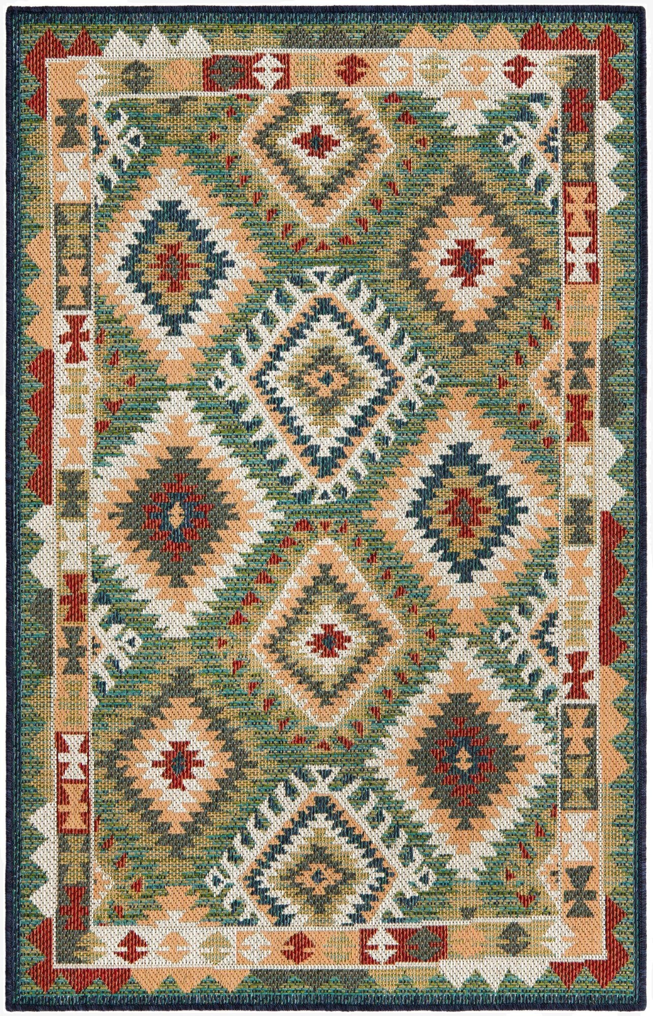 4' x 6'  Washable Baja Indoor / Outdoor Rug