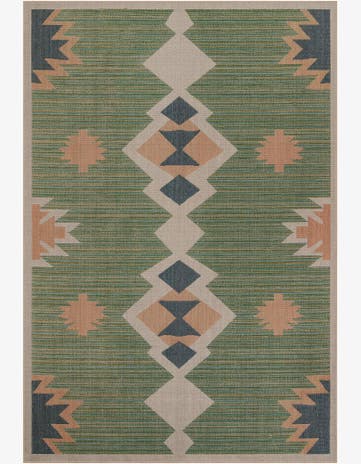 Green Easy-Clean Baja Indoor / Outdoor Rug