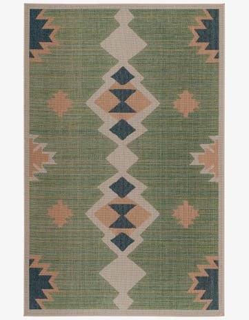 Green Easy-Clean Baja Indoor / Outdoor Rug