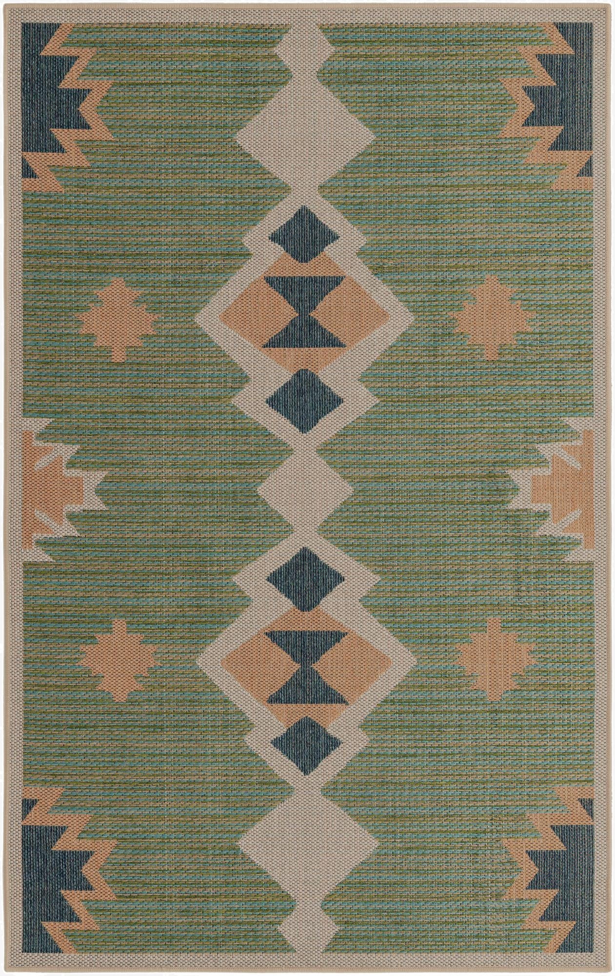 5' 3 x 7' 7  Washable Baja Indoor / Outdoor Rug
