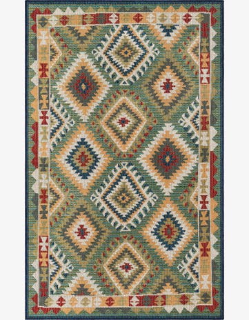 Green Easy-Clean Baja Indoor / Outdoor Rug