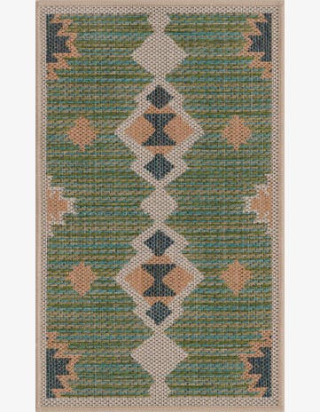 Green Easy-Clean Baja Indoor / Outdoor Rug