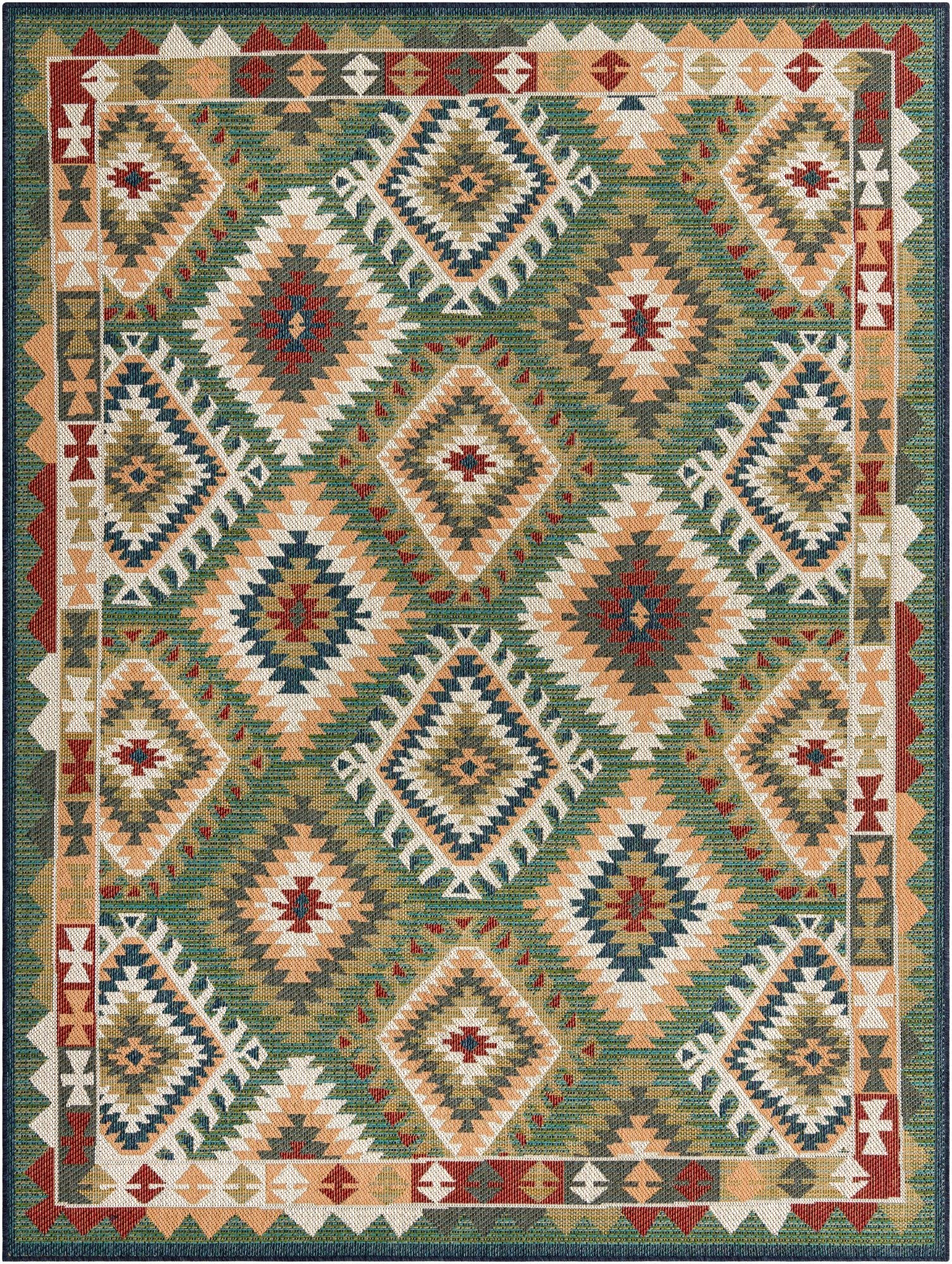 Primary image 7' 10 x 10'  Washable Baja Indoor / Outdoor Rug