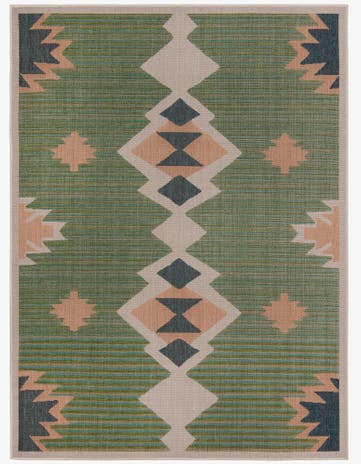 Green Easy-Clean Baja Indoor / Outdoor Rug