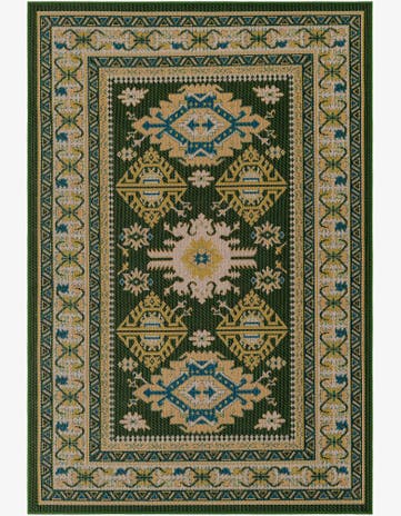 Green Easy-Clean Baja Indoor / Outdoor Rug