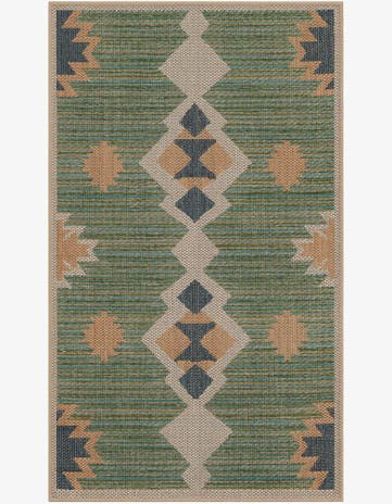 Green Easy-Clean Baja Indoor / Outdoor Rug