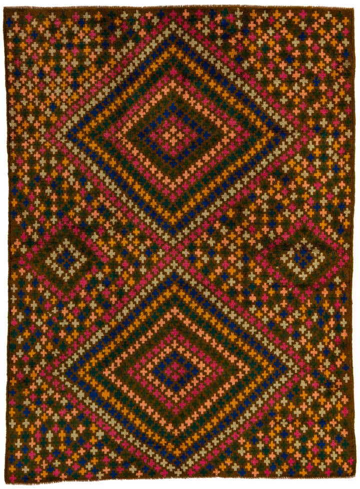 6' 1 x 8' 3 Hand Knotted Balouch Wool Rug