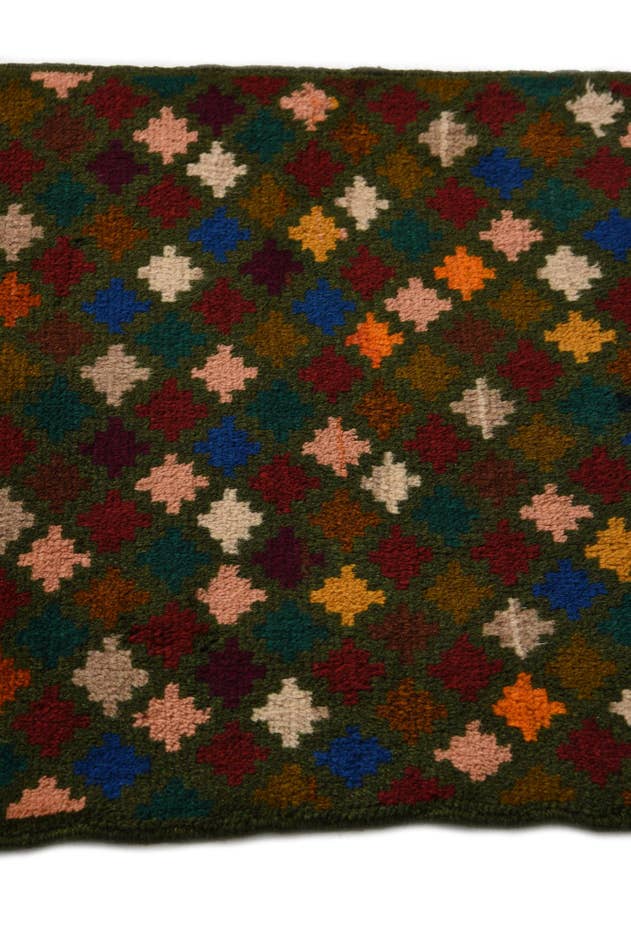 Detail image of 2' x 2' 10 Hand Knotted Balouch Wool Rug