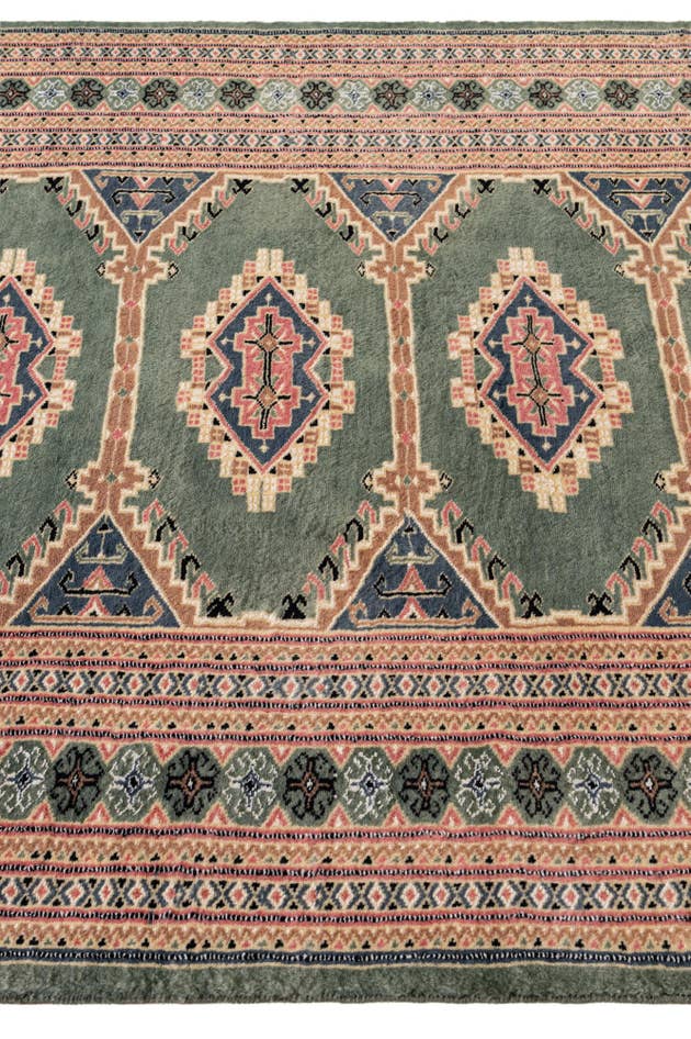 Detail image of 4' 2 x 5' 6 Hand Knotted Bokhara Oriental Rug