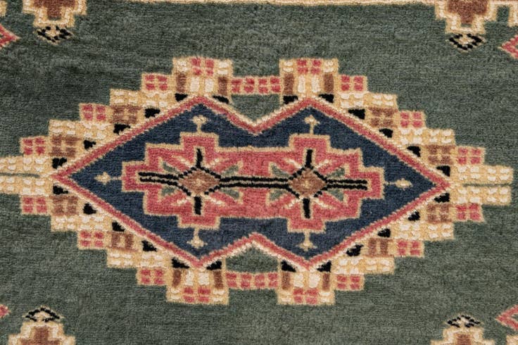 Detail image of 4' 2 x 5' 6 Hand Knotted Bokhara Oriental Rug