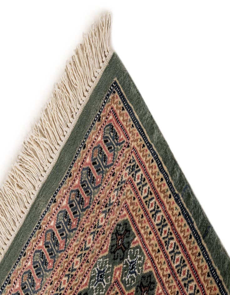 Detail image of 4' 2 x 5' 6  Hand Knotted Bokhara Oriental Rug