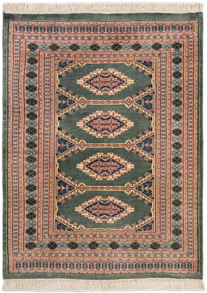 4' 2 x 5' 6 Hand Knotted Bokhara Oriental Rug