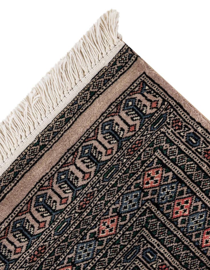 Detail image of 4' 1 x 5' 9  Hand Knotted Bokhara Oriental Wool Rug