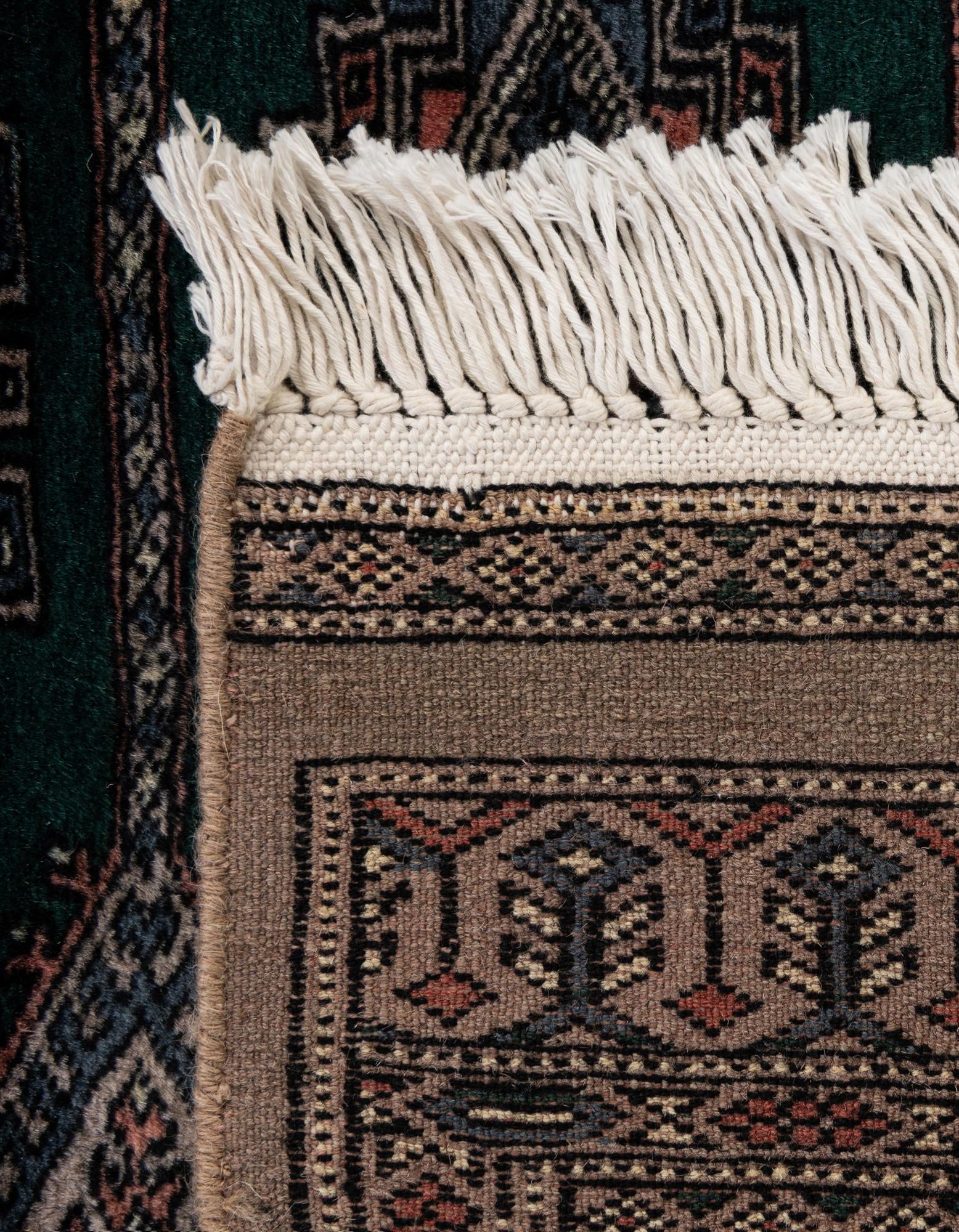 4' 1 x 5' 9 Hand Knotted Bokhara Oriental Wool Rug