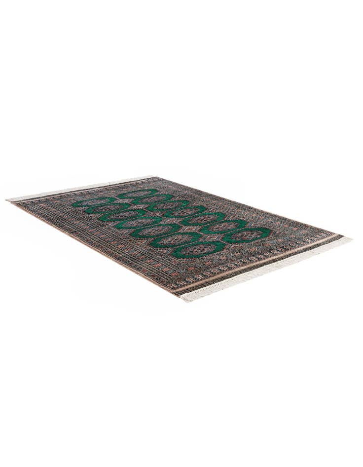 Detail image of 4' 1 x 5' 9  Hand Knotted Bokhara Oriental Wool Rug