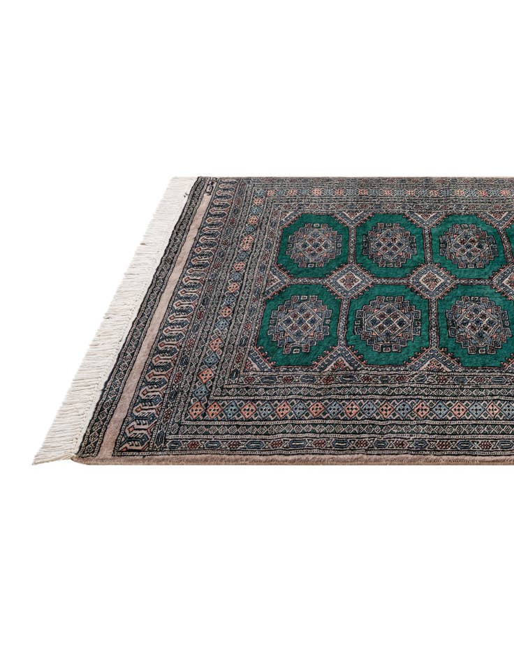 Detail image of 4' 1 x 5' 9 Hand Knotted Bokhara Oriental Wool Rug