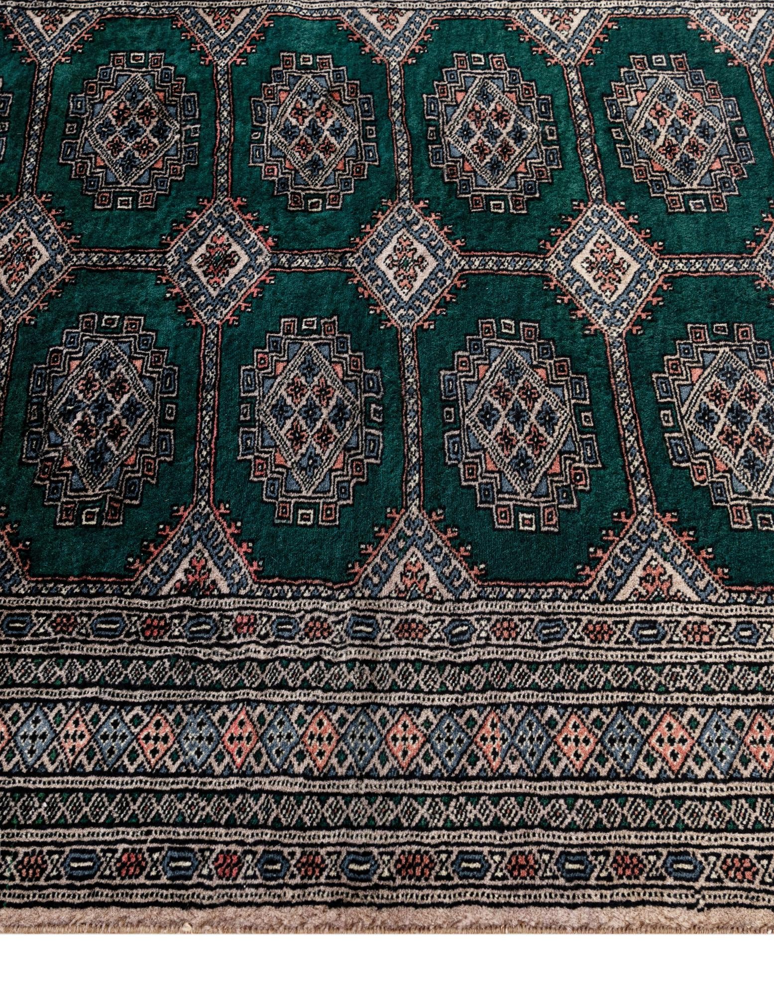 4' 1 x 5' 9 Hand Knotted Bokhara Oriental Wool Rug