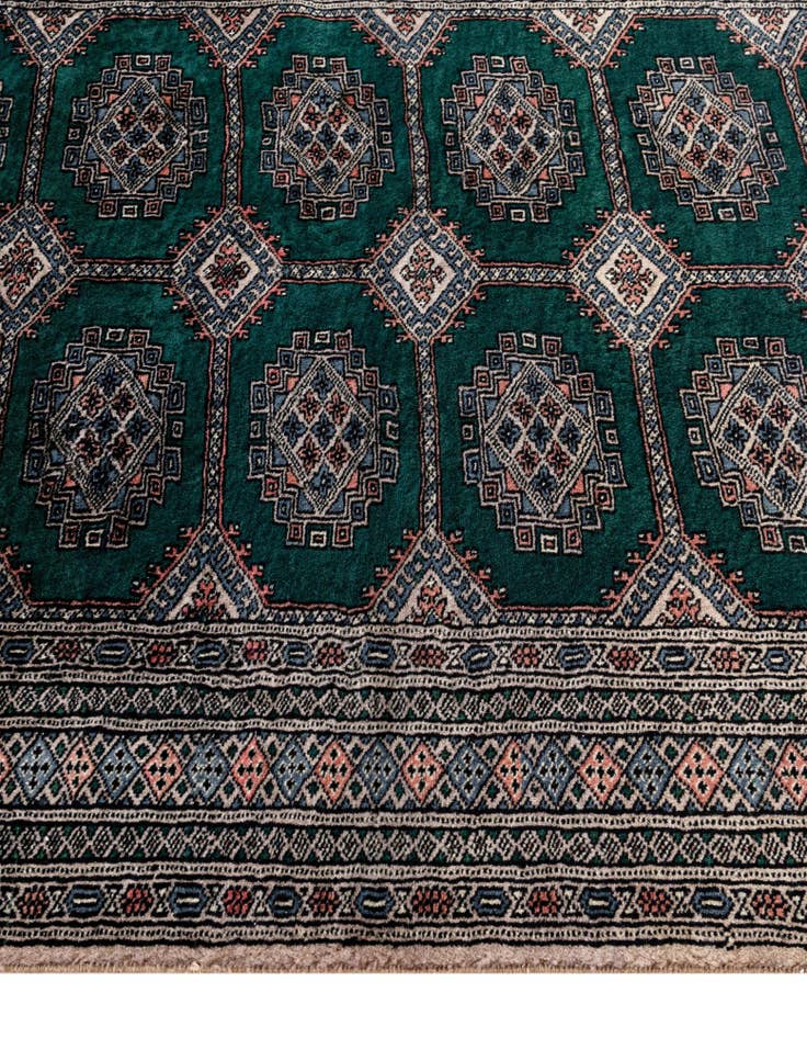 Detail image of 4' 1 x 5' 9 Hand Knotted Bokhara Oriental Wool Rug