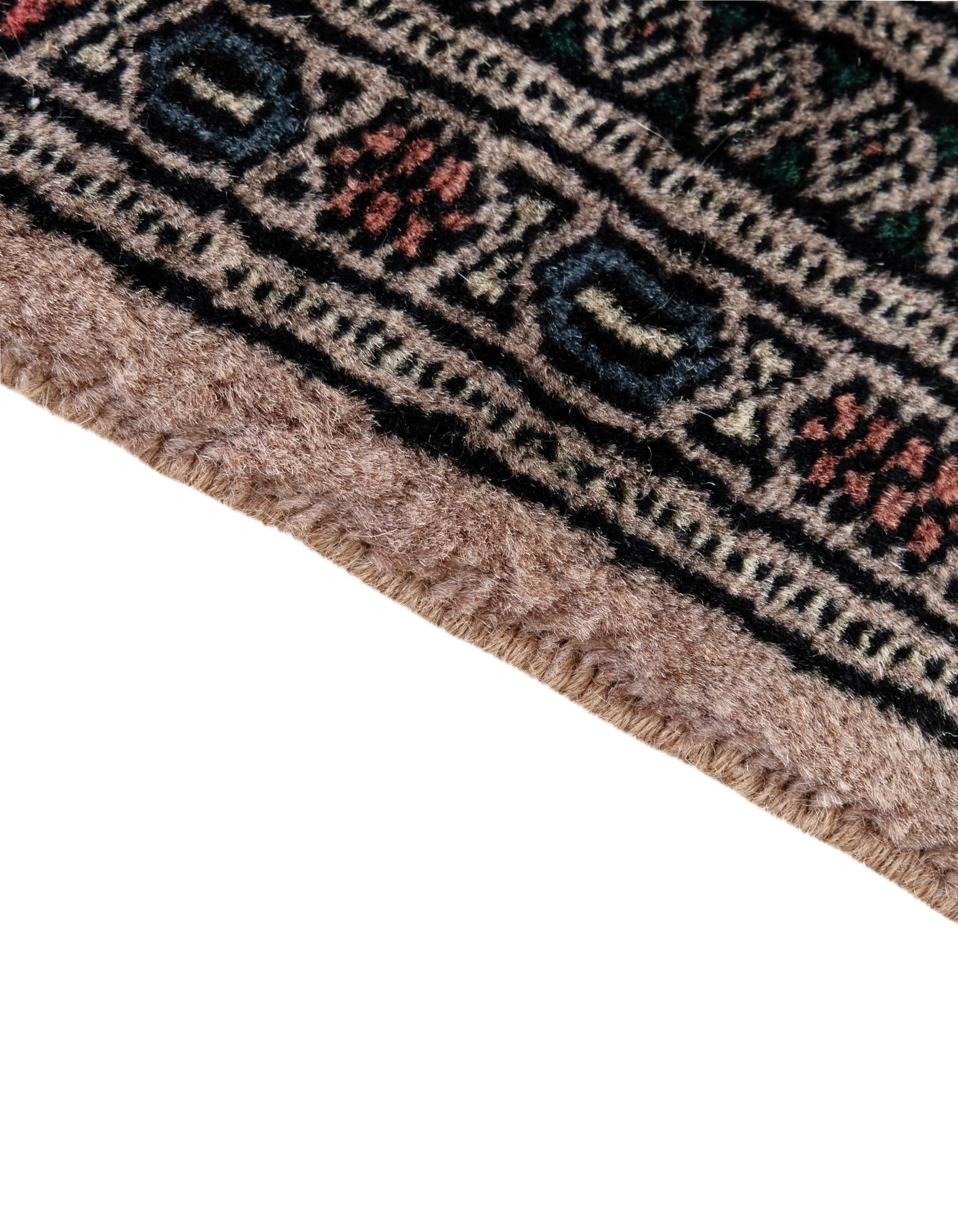 4' 1 x 5' 9 Hand Knotted Bokhara Oriental Wool Rug