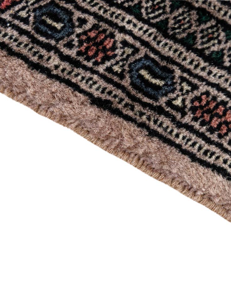 Detail image of 4' 1 x 5' 9  Hand Knotted Bokhara Oriental Wool Rug