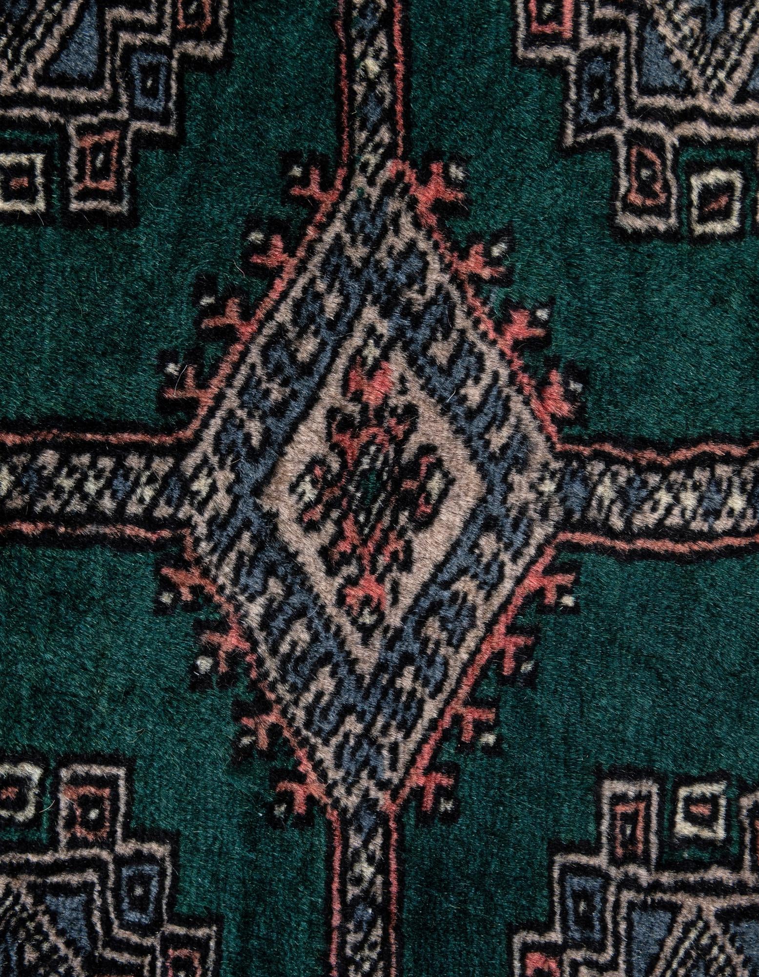 4' 1 x 5' 9 Hand Knotted Bokhara Oriental Wool Rug