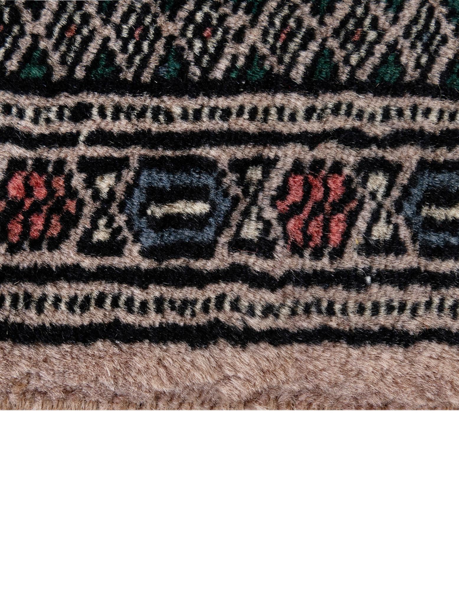 4' 1 x 5' 9 Hand Knotted Bokhara Oriental Wool Rug