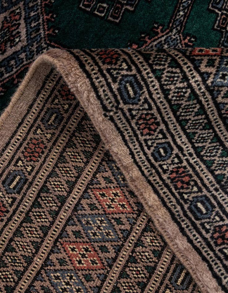 Detail image of 4' 1 x 5' 9  Hand Knotted Bokhara Oriental Wool Rug