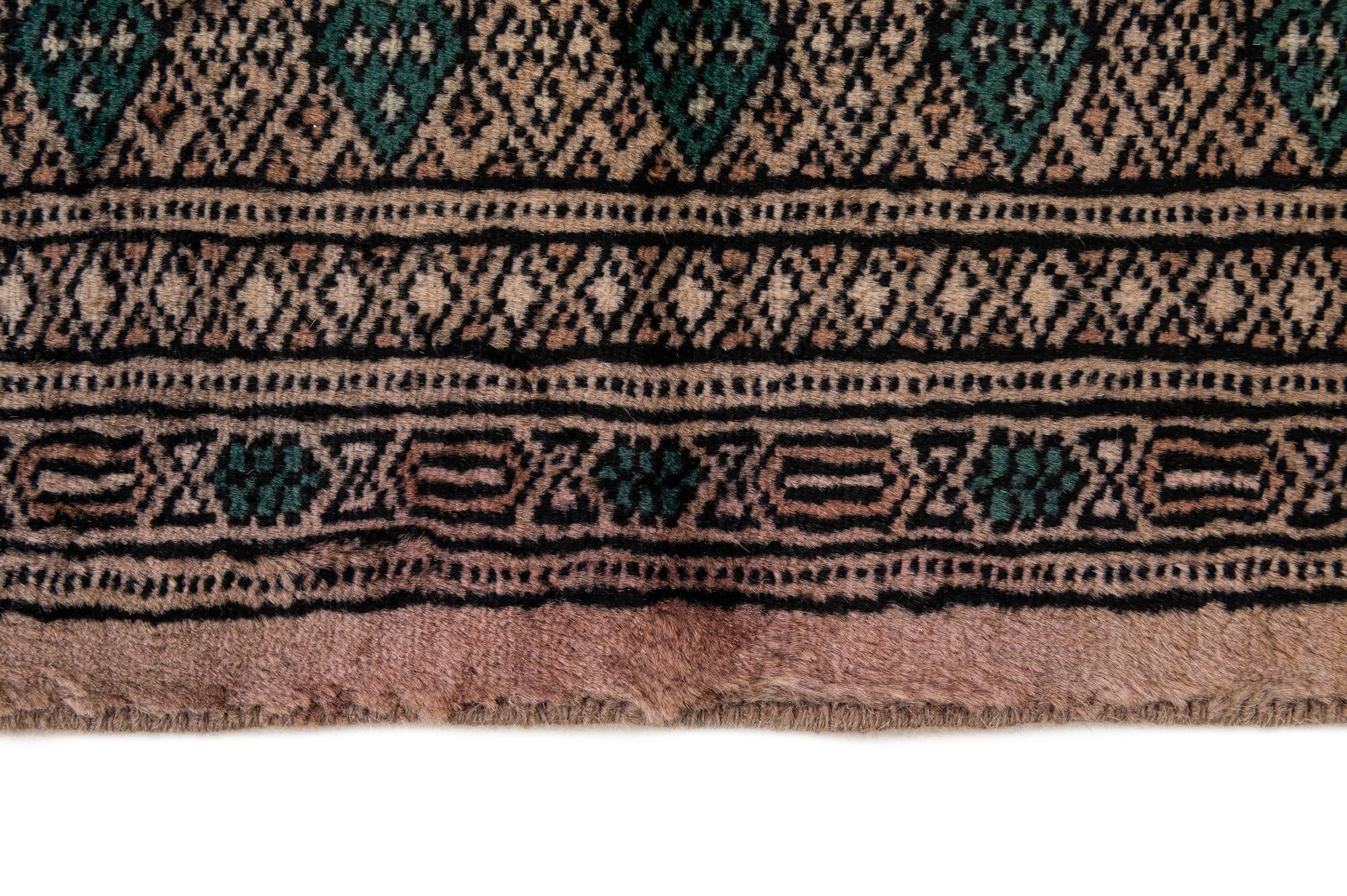3' 2 x 5' 2 Hand Knotted Bokhara Oriental Wool Rug