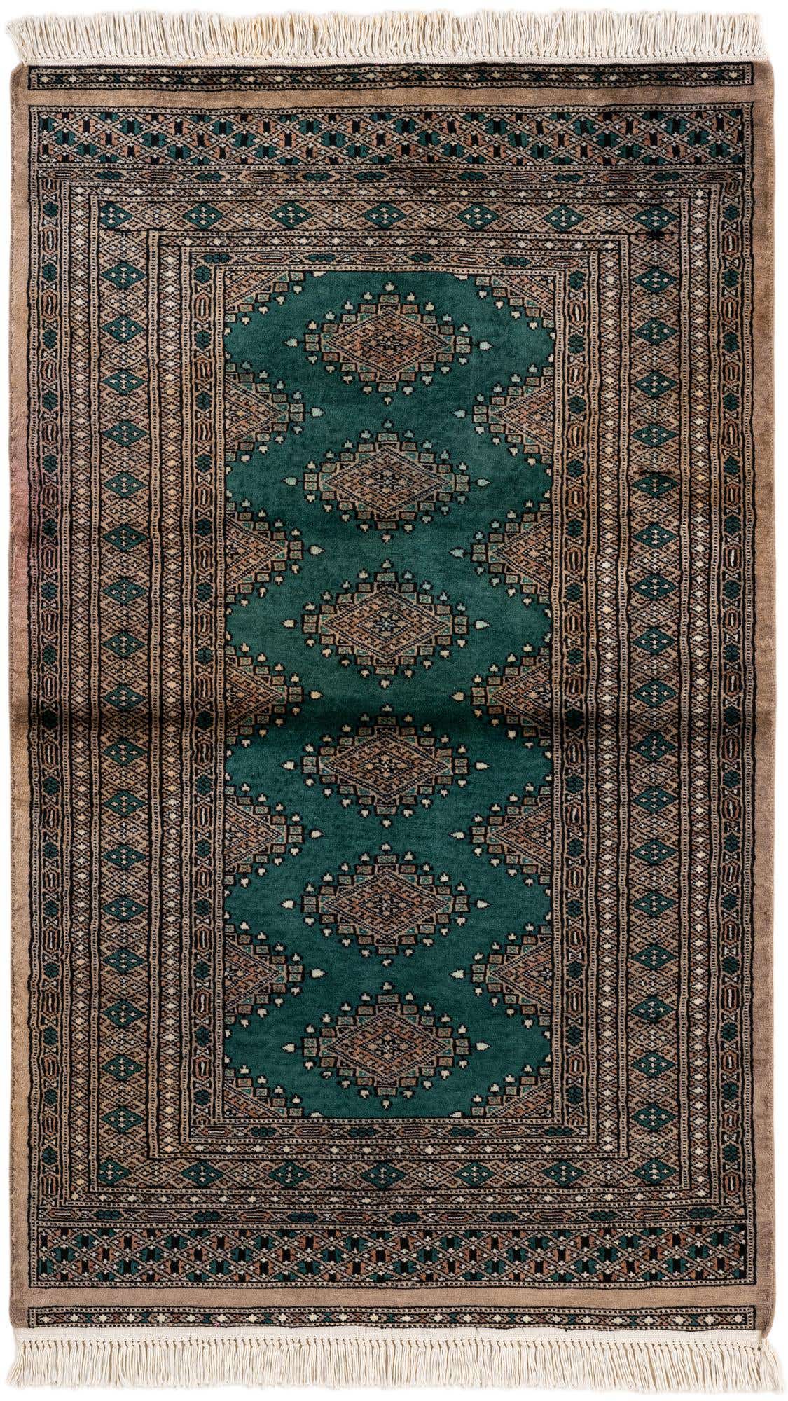 3' 2 x 5' 2 Hand Knotted Bokhara Oriental Wool Rug