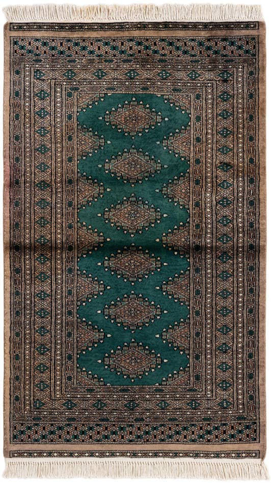 Detail image of 3' 2 x 5' 2 Hand Knotted Bokhara Oriental Wool Rug
