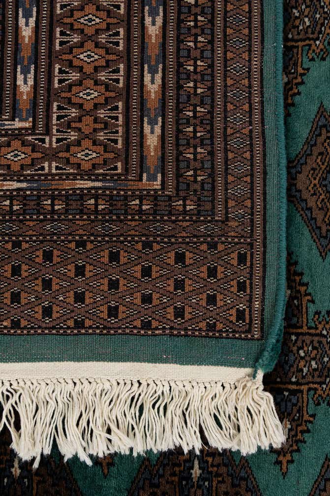 4' x 5' 10 Hand Knotted Bokhara Oriental Wool Rug